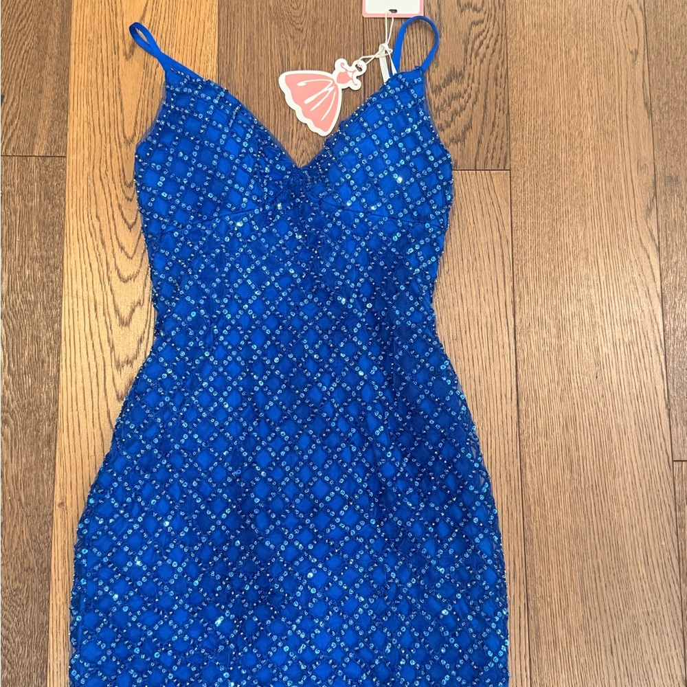 Furla Blue Beaded Fabric